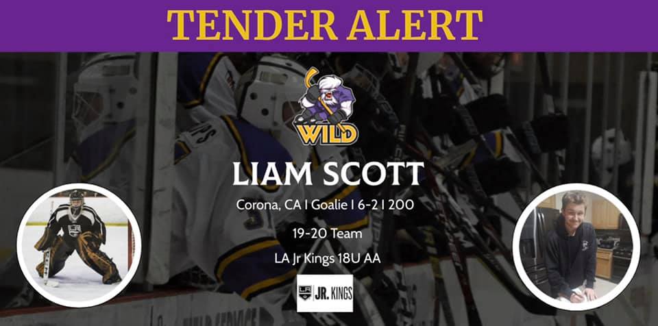 Wild Sign Liam Scott to Tender Agreement for 20-21 Season