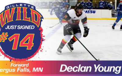Declan Young is coming back to the Gillette Wild for the 2021-2022 season! Whoooo!
