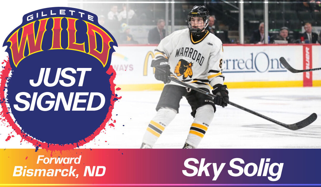 Sky Solig, Forward, will be joining the Gillette Wild for the upcoming season! Solig played for Warroad High School during the 2020-2021 season and is originally from Bismarck, ND.🏒