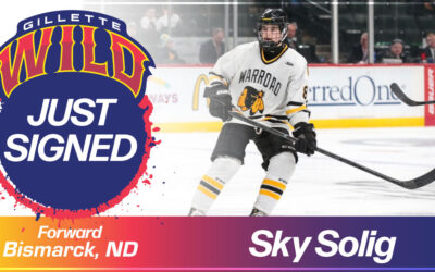 Sky Solig, Forward, will be joining the Gillette Wild for the upcoming season! Solig played for Warroad High School during the 2020-2021 season and is originally from Bismarck, ND.🏒
