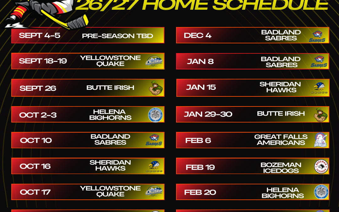 The Gillette Wild 2026-27 Schedule Is Here!